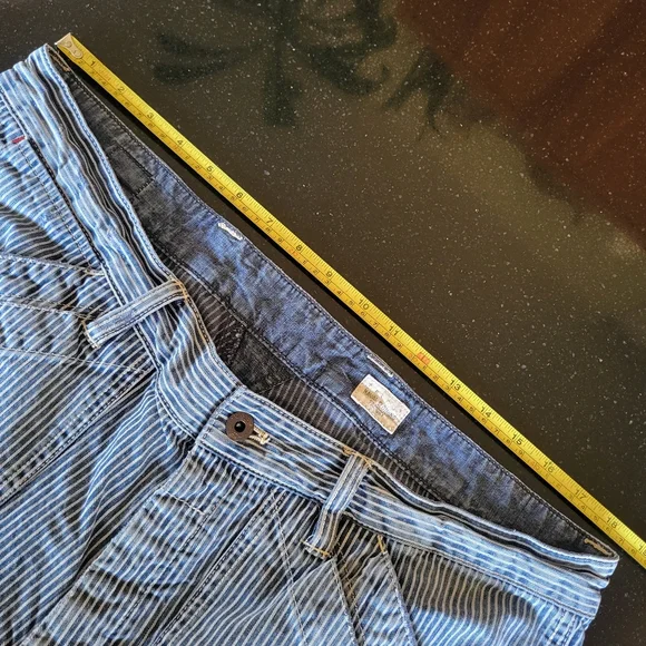 Blue Striped Denim Pants 36x34 - Picture 2 of 13